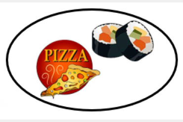 pizza and sushi